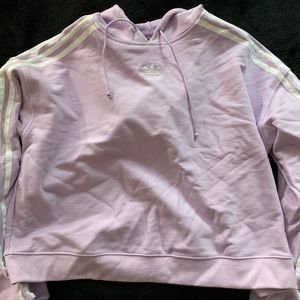 NWOT LAVENDER PURPLE CROP ADIDAS HOODIE